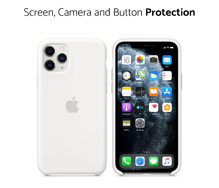 IQ Silicone Case Protector for Apple iPhone 11 Pro Max - Ceramic White - Zoom Image 2