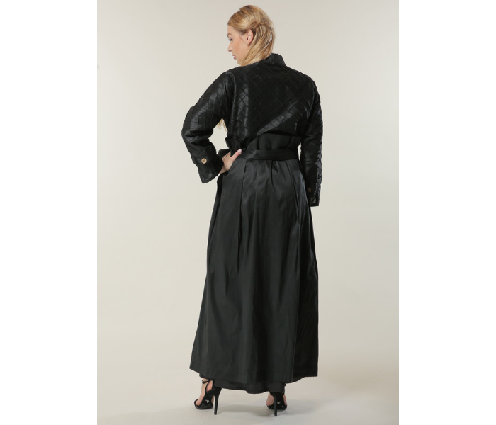 Moistreet Double XL Uniquely Styled Abaya - Black - Zoom Image 2