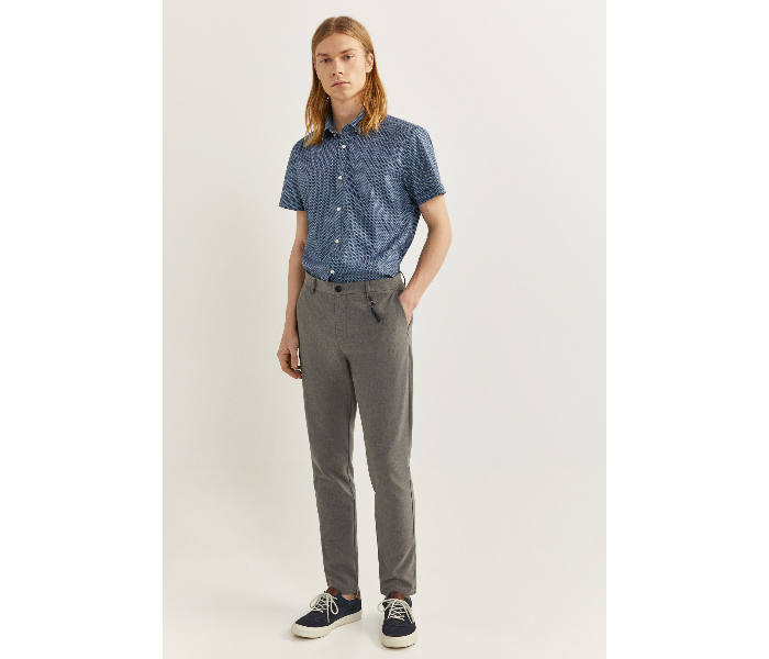 Springfield SS20 Solid Sport Trousers Chinos EU 42 For Men - Dark Silver - Zoom Image 1