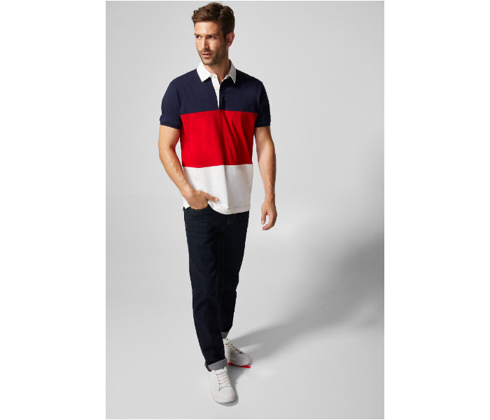 Springfield AW18 Polo Fancy T-Shirt Large For Mens - Blue And Red - Zoom Image 1