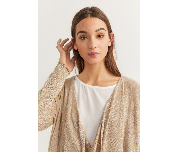 Springfield SS20 Cardigan Tricot Large For Women - Light Brown - Zoom Image 3