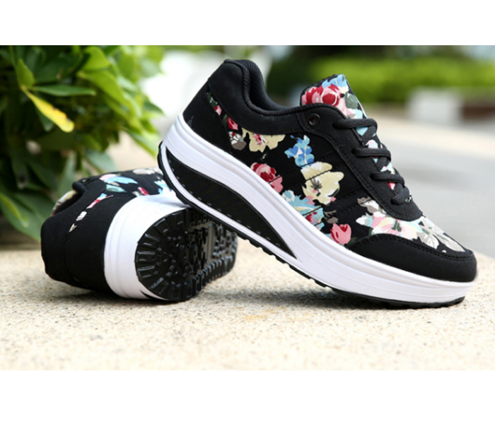 New Women Fashion Sneakers Femme Comfortable Shoes EU-42 -Black - Zoom Image 4