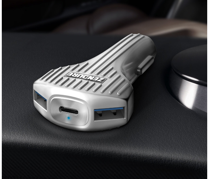 Zendure 36 Watts 3 Port Car Charger - Silver - Zoom Image 7