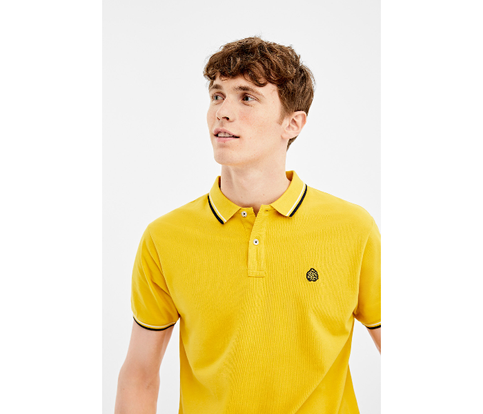 Springfield AW19 Basic Slim Fit Polo T-Shirt X-Large For Men - Yellow - Zoom Image 2