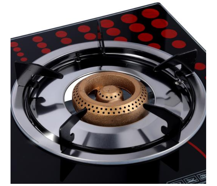 Krypton KNGC6002 Double Burner Stainless Steel Gas Stove with Glass Top - Zoom Image 1