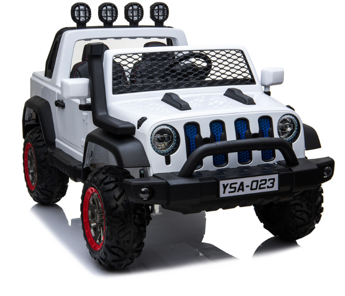 Babylove 29-023A Fc-Jeep Wrangler Rechargable Car With Remote And 2motor Music And Light - White - Zoom Image 7