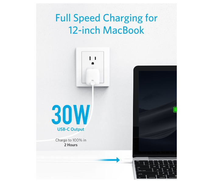 Anker B2019KD1 Power Port Atom PD 1 with Lightning To Type-C Cable - White - Zoom Image 5