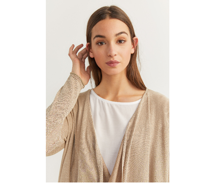 Springfield SS20 Cardigan Tricot Medium For Women - Light Brown - Zoom Image 3