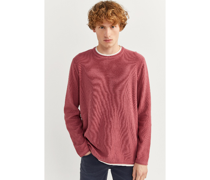 Springfield SS20 Long Sleeve Knitwear Fantasy Cotton Medium For Men - Pink Beige - Zoom Image 1