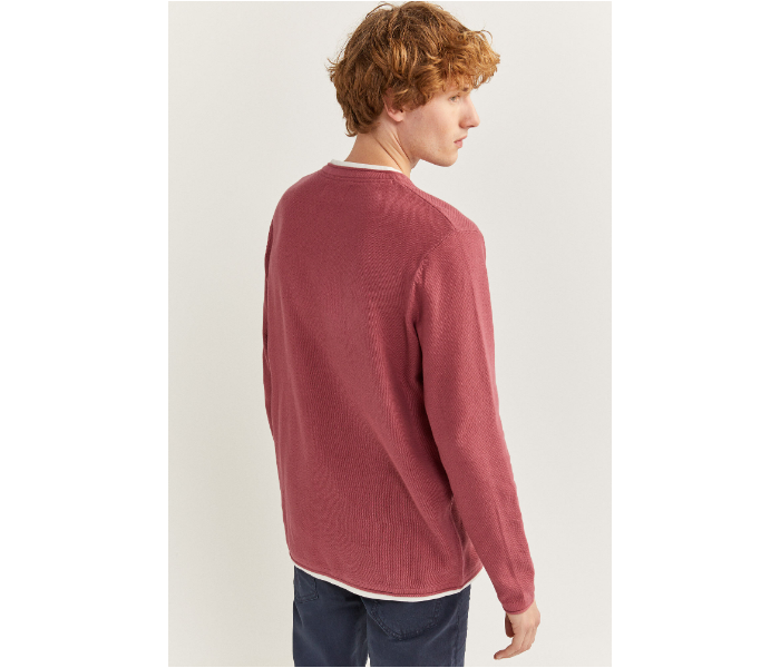 Springfield SS20 Long Sleeve Knitwear Fantasy Cotton Large For Men - Pink Beige - Zoom Image 2