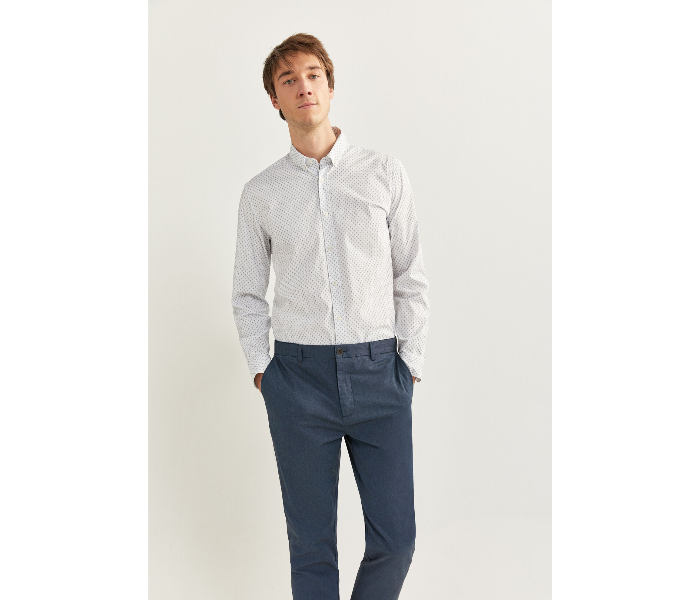 Springfield SS20 Solid Sport Trousers Chinos EU 38 For Men - Navy - Zoom Image 3