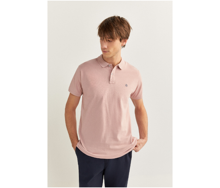 Springfield SS20 Basic Solid Slim Fit Polo T-Shirt XX-Large For Men – Cherry Blossom - Zoom Image 2