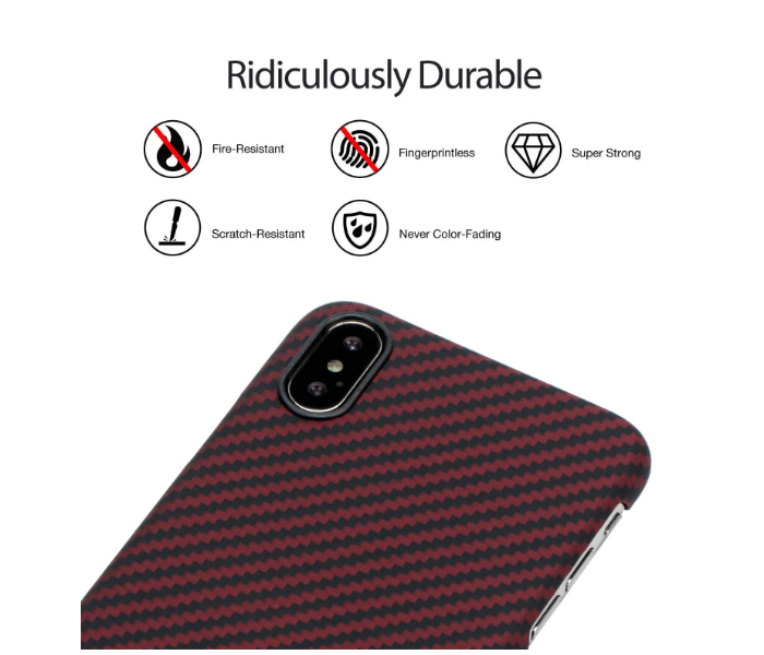 Pitaka 5.8 inch MagEz Case for iPhone XS - Black and Red Twill - Zoom Image 4