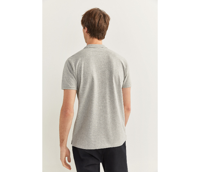 Springfield SS20 Basic Solid Slim Fit Polo T-Shirt XXX-Large For Men – Light Grey - Zoom Image 4