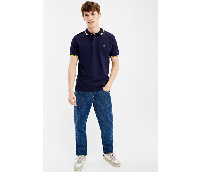 Springfield AW19 Basic Slim Fit Polo T-Shirt Small For Men - Navy - Zoom Image 3