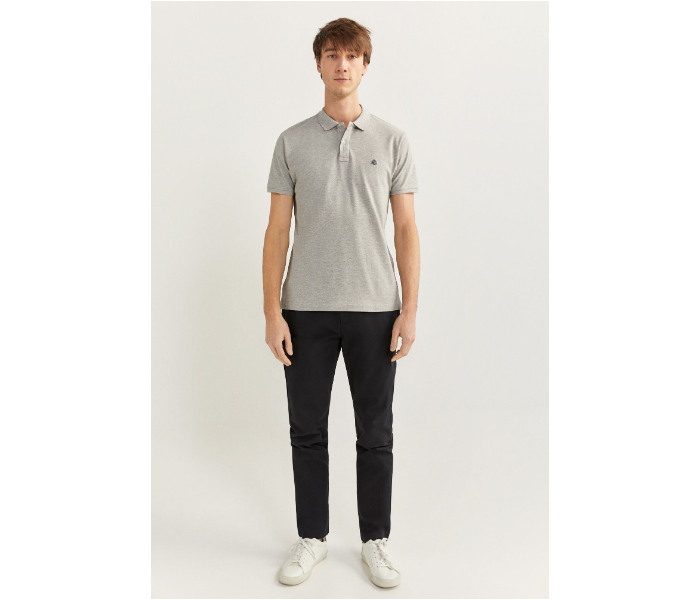 Springfield SS20 Basic Solid Slim Fit Polo T-Shirt XX-Large For Men – Light Grey - Zoom Image 3