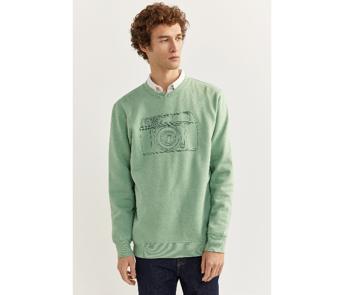 Springfield SS20 Knitwear Sweatshirt Medium - Green - Zoom Image 1