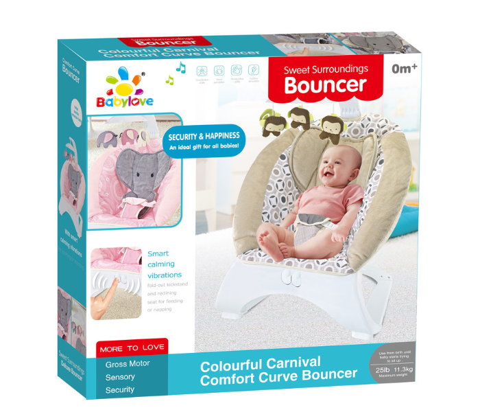 Babylove 33-1592378 Baby Love Bouncer With Musician - Brown - Zoom Image 4