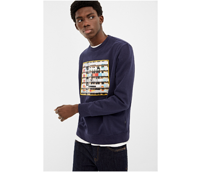 Springfield AW19 Knitwear Sweatshirt Large For Men - Dark Blue - Zoom Image 1