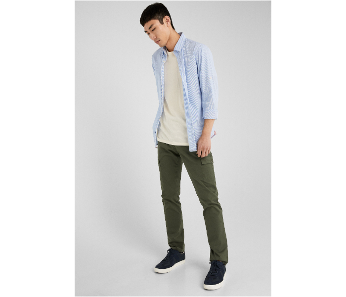 Springfield SS19 Solid Sport Trouser Chinos EU 46 For Men – Dark Green - Zoom Image 1