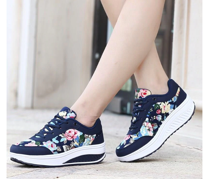 New Women Fashion Sneakers Femme Comfortable Shoes EU-40 -Blue - Zoom Image 2