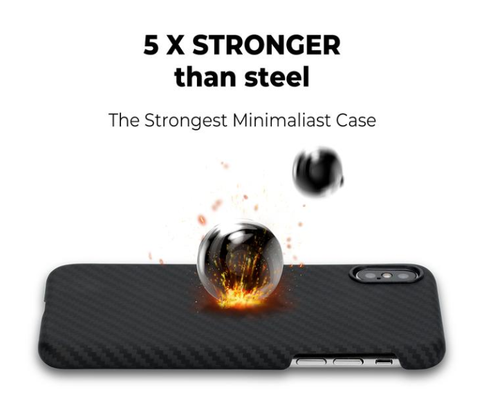 Pitaka 6.5 inch MagEz Case for iPhone XS Max - Black and Grey Twill - Zoom Image 4