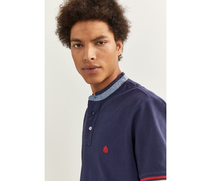 Springfield SS20 Basic Solid Slim Fit Polo T-Shirt Medium For Men - Navy - Zoom Image 2