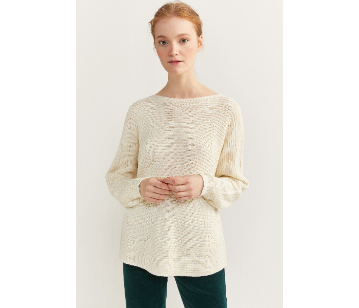 Springfield SS20 Long Sleeve Knitwear Medium For Women - Ivory - Zoom Image 1