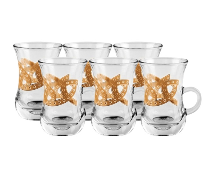 Royalford RF7940 6 Pieces 4 oz Liwa Royal Istikana Glass Set - Zoom Image 2