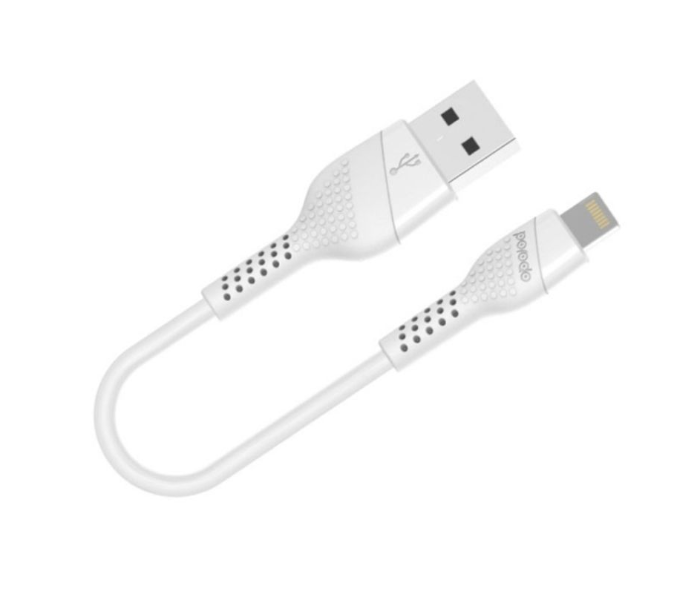 Porodo 0.25 Meter PVC Lightning Cable - White - Zoom Image