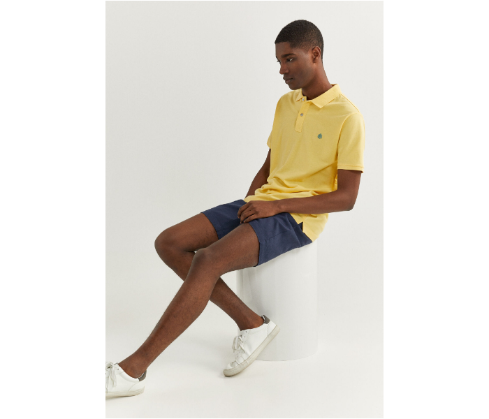 Springfield SS20 Basic Solid Slim Fit Polo T-Shirt Small For Men - Yellow - Zoom Image 1