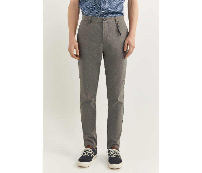 Springfield SS20 Solid Sport Trousers Chinos EU 40 For Men - Dark Silver - Zoom Image 2