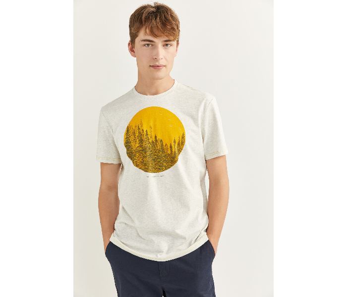 Springfield SS20 SPF Printed Short Sleeve T-shirt Small - Pearl White - Zoom Image 2