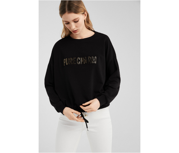 Springfield AW19 Sweat Shirt X-Large For Women - Black - Zoom Image 1