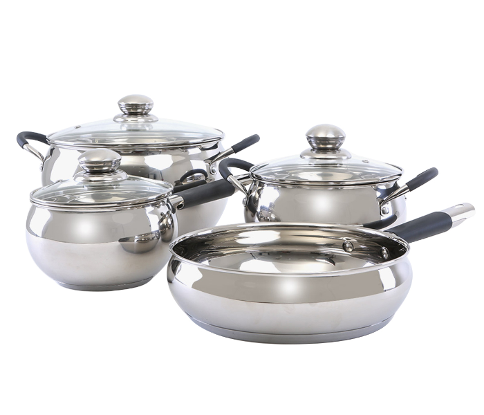 Royalford RF5123 7 Pieces Stainless Steel Cookware Set - Silver - Zoom Image 3