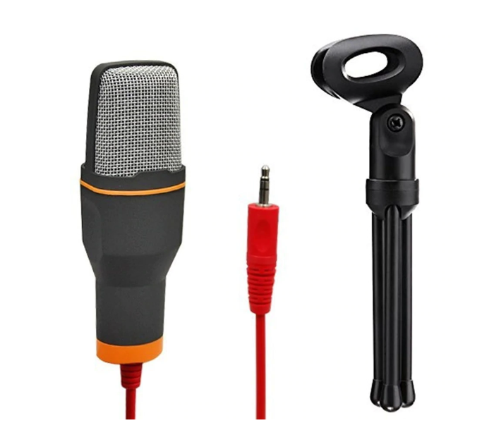 New Condenser Microphone 3.5mm Plug Home Stereo Mic Desktop Tripod Podcast Recording - Black  - Zoom Image 5