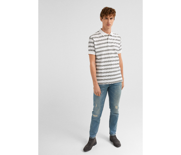 Springfield SS19 Basic Slim Fit Polo T- Shirt Medium For Men - Stripe - Zoom Image 4