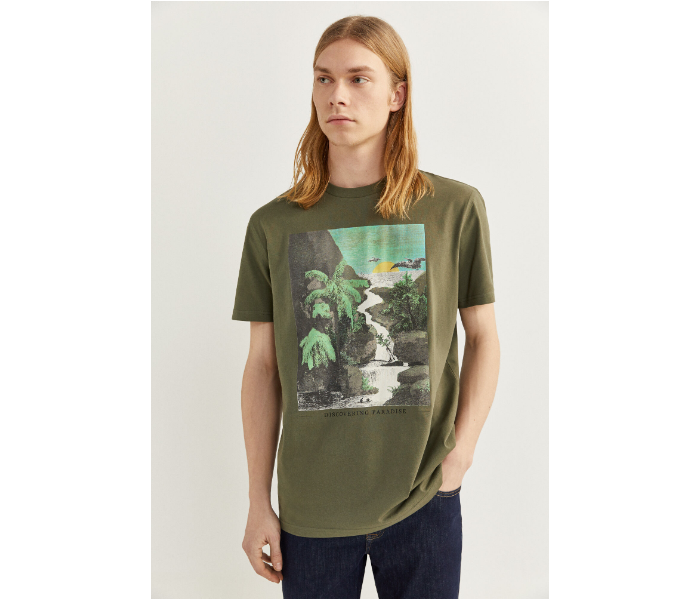 Springfield SS18 SPF Printed Short Sleeve T-shirt Small - Green - Zoom Image 2