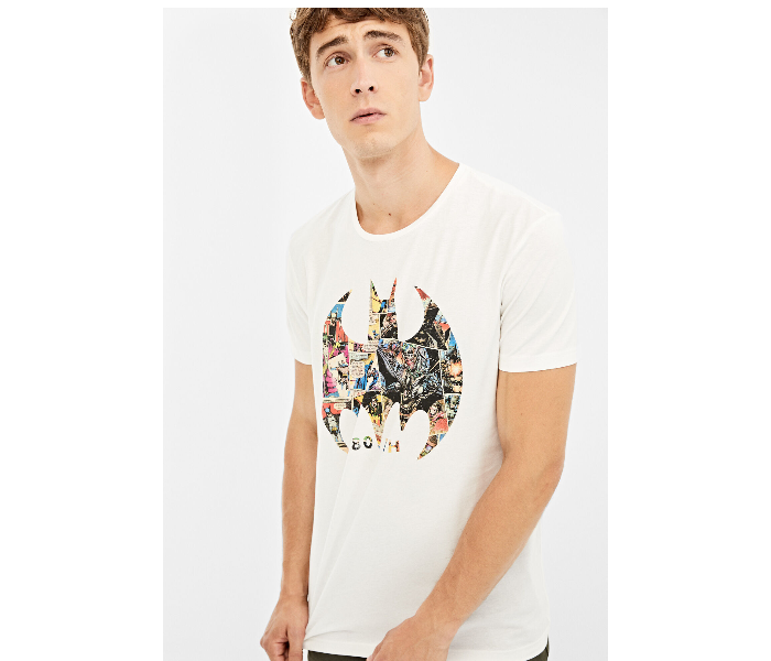 Springfield AW19 Regular fit Batman Print T-Shirt For Men - Ivory - Zoom Image 3