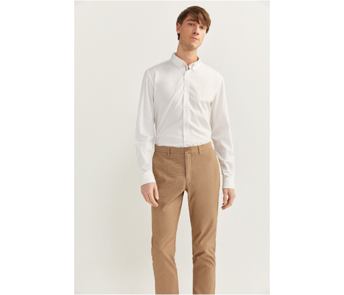 Springfield SS20 Solid Sport Trousers Chinos EU 40 For Men - Camel - Zoom Image 3