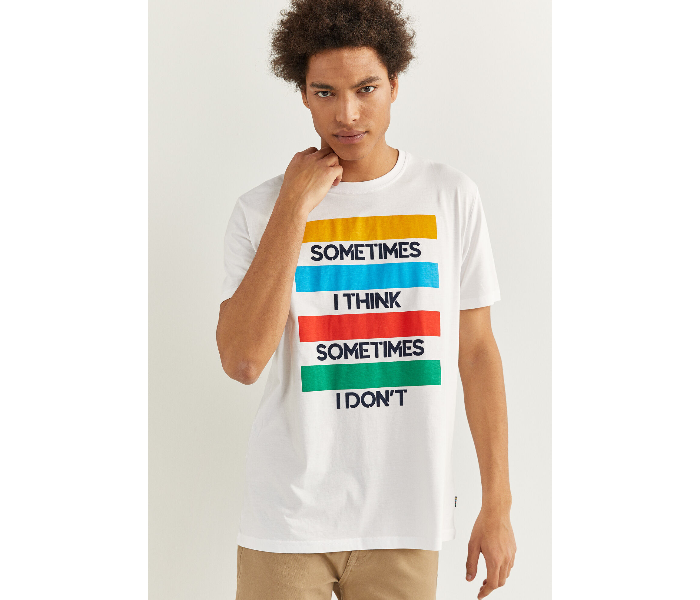 Springfield SS20 SPF Printed Quote Short Sleeve T-shirt Extra Small - White - Zoom Image 3