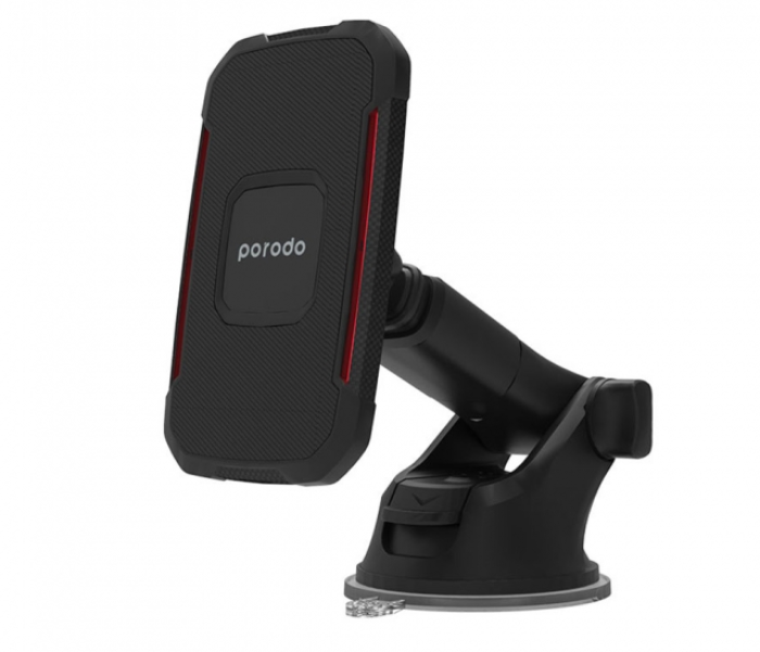 Porodo Magnetic Wireless Car Mount - Black - Zoom Image 3