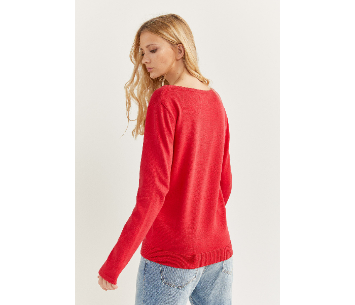 Springfield S20 Long Sleeve Knitwear Small For Women - Red - Zoom Image 4