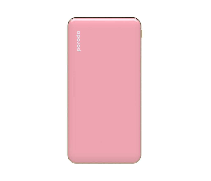 Porodo Super Slim Fashion Series 10000mAh Power Bank with 18W Power Delivery - Pink - Zoom Image 1