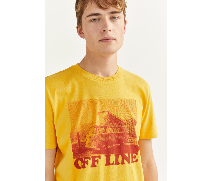 Springfield SS20 SPF Printed Short Sleeve T-shirt Small - Mustard - Zoom Image 1