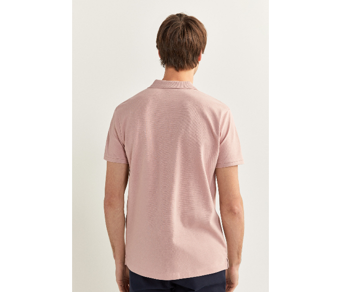 Springfield SS20 Basic Solid Slim Fit Polo T-Shirt X-Small For Men – Cherry Blossom - Zoom Image 4