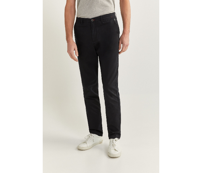 Springfield SS20 Solid Sport Trousers Chinos EU 38 For Men - Black - Zoom Image 2