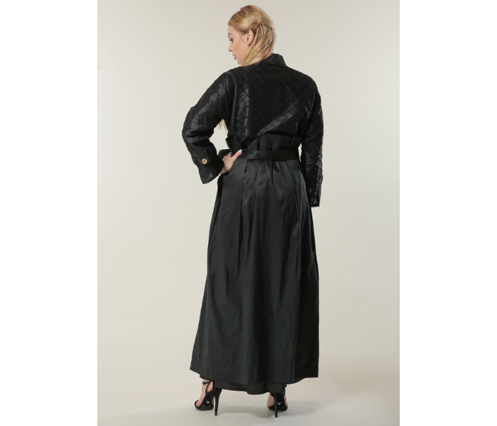 Moistreet Medium Uniquely Styled Abaya -Black - Zoom Image 3