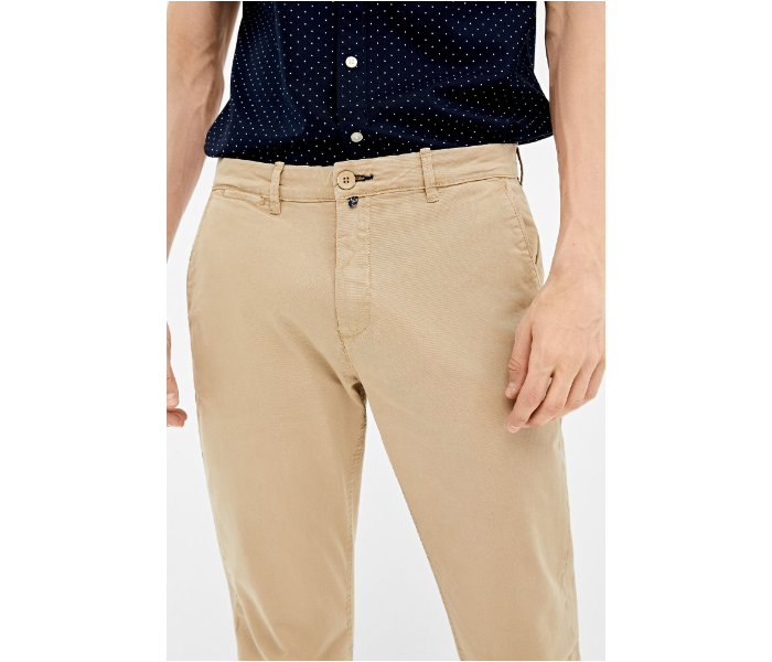 Springfield AW19 Solid Sport Trouser Chinos EU 40 For Men - Beige - Zoom Image 4