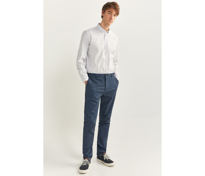 Springfield SS20 Solid Sport Trousers Chinos EU 46 For Men - Navy - Zoom Image 1